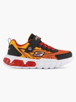 Skechers Jongensschoenen-Oranje Sneaker Lichtjes