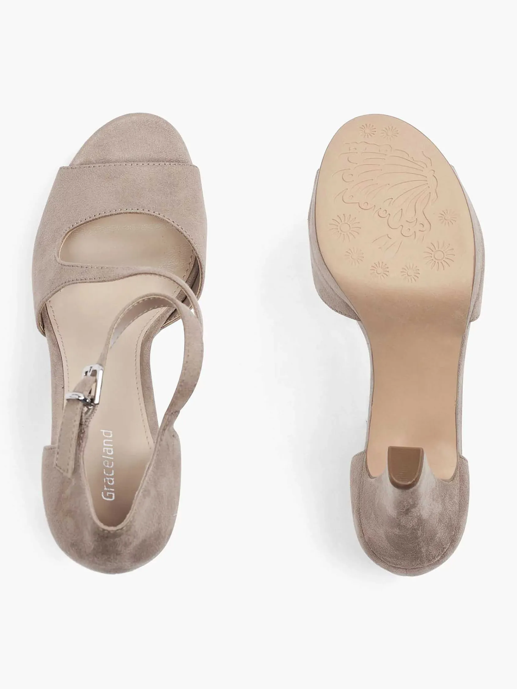 Graceland Hoge Hakken-Oud Roze Sandalette
