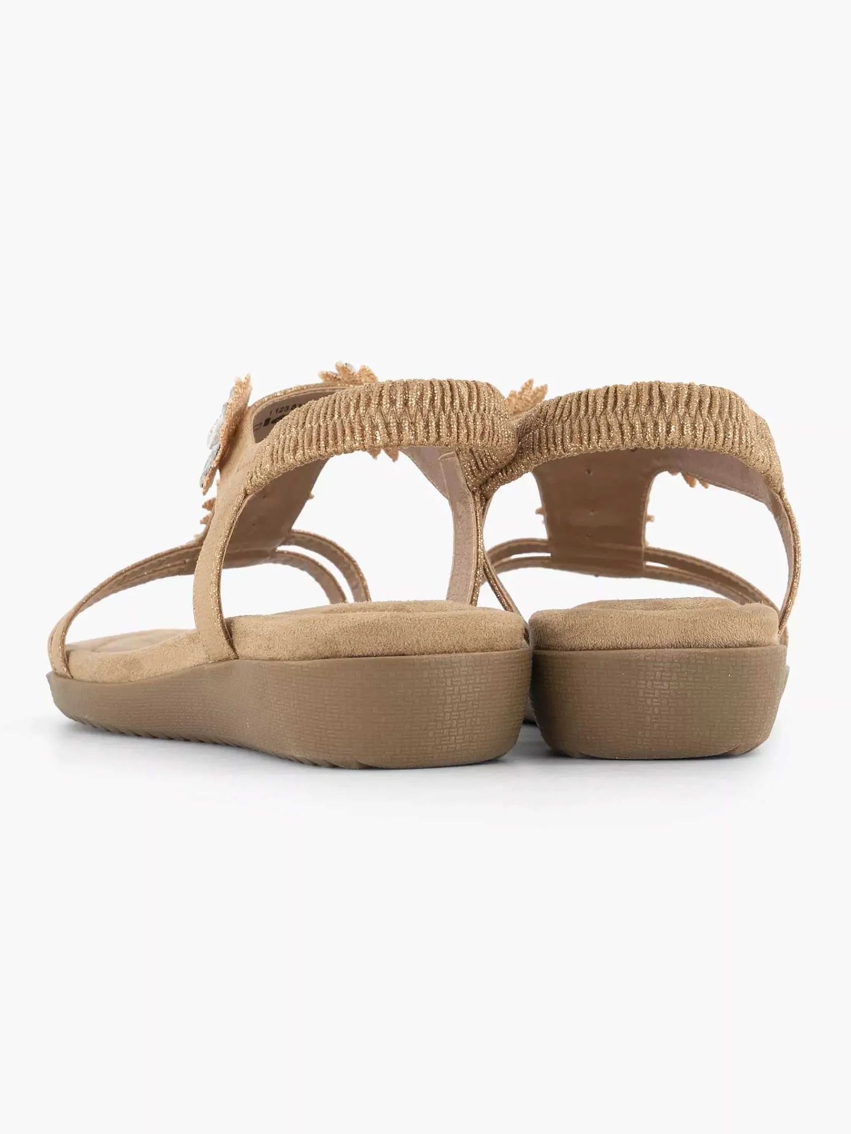 Easy Street Comfort Schoenen-Rosegouden Comfort Sandaal Steentjes