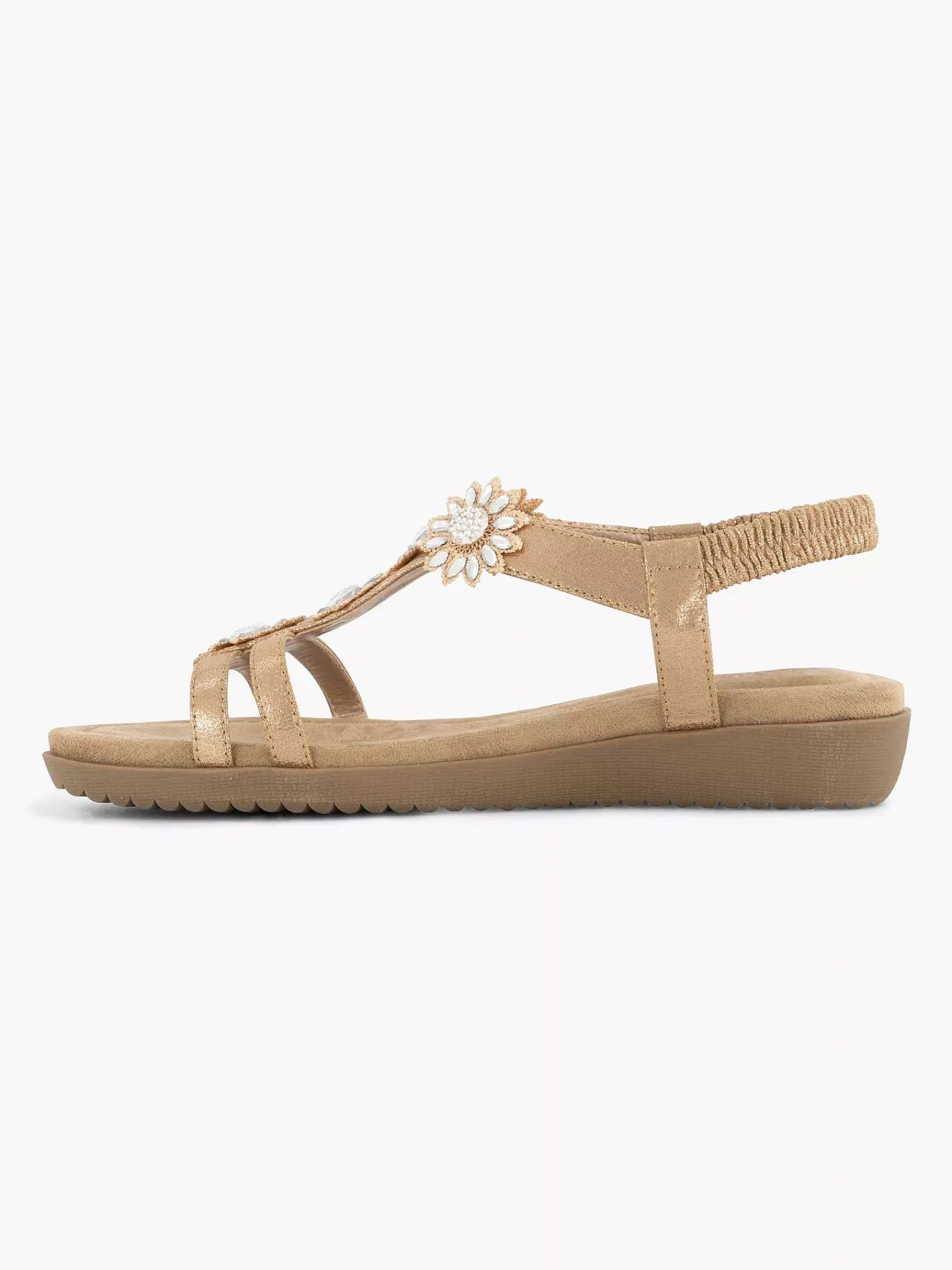 Easy Street Comfort Schoenen-Rosegouden Comfort Sandaal Steentjes