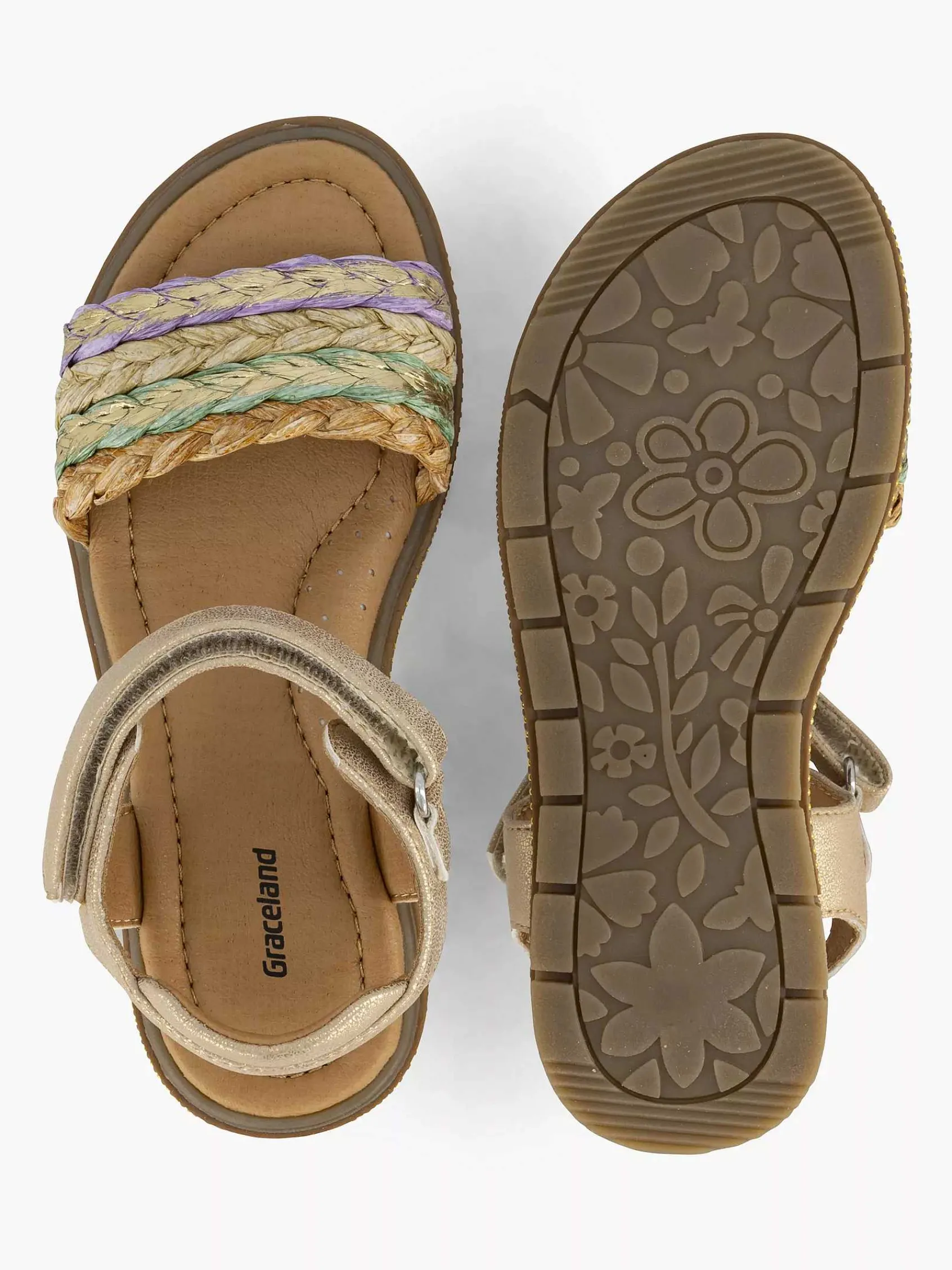 Graceland Babyschoenen-Rosegouden Sandaal