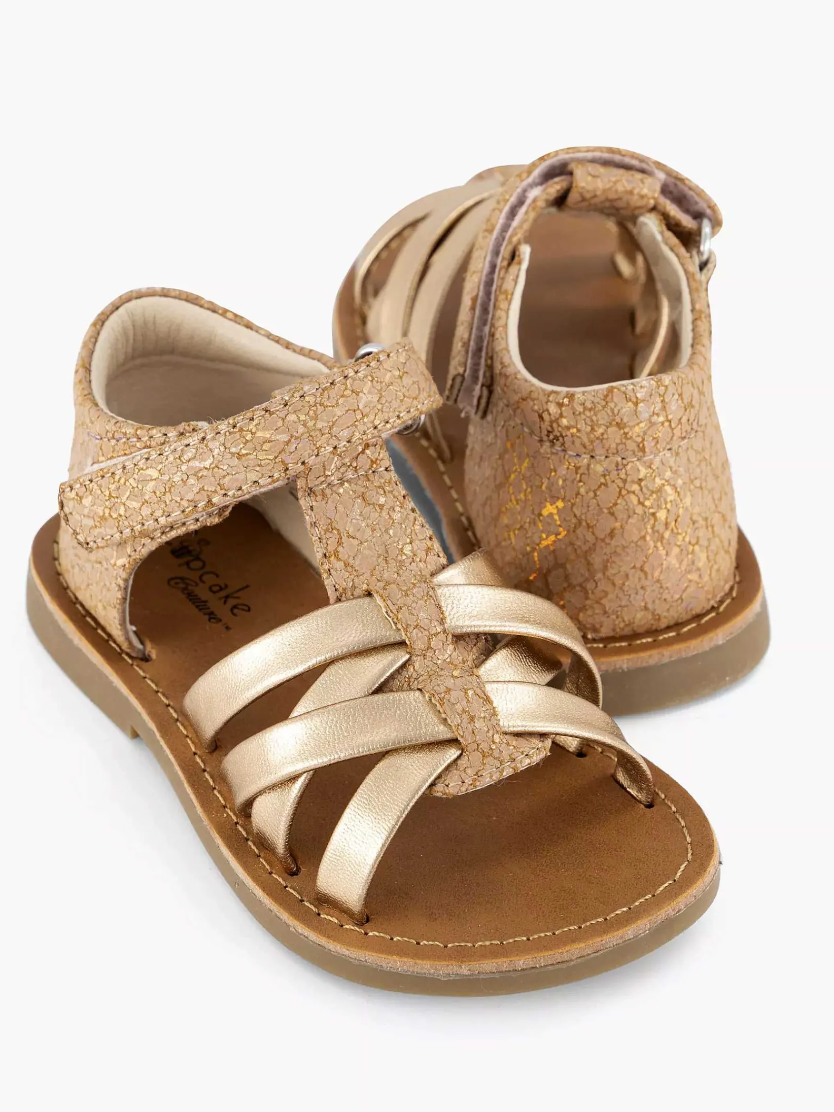 Cupcake Couture Jongensschoenen-Rosegouden Sandaal Glitter