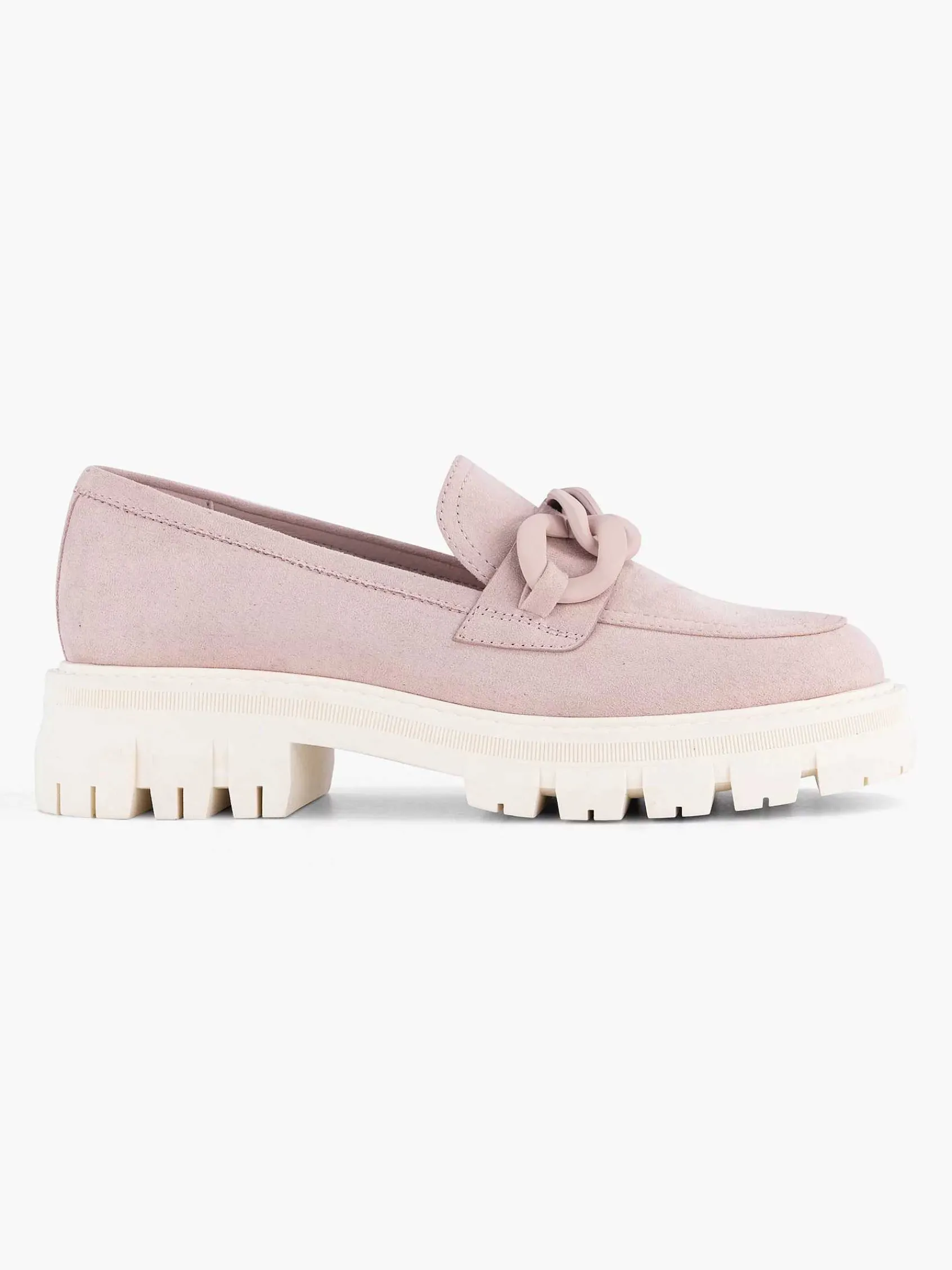 Oxmox Instappers-Roze Chunky Loafer Sierketting