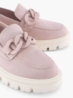 Oxmox Instappers-Roze Chunky Loafer Sierketting