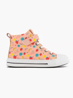Graceland Jongensschoenen-Roze Hoge Canvas Sneaker Fruit