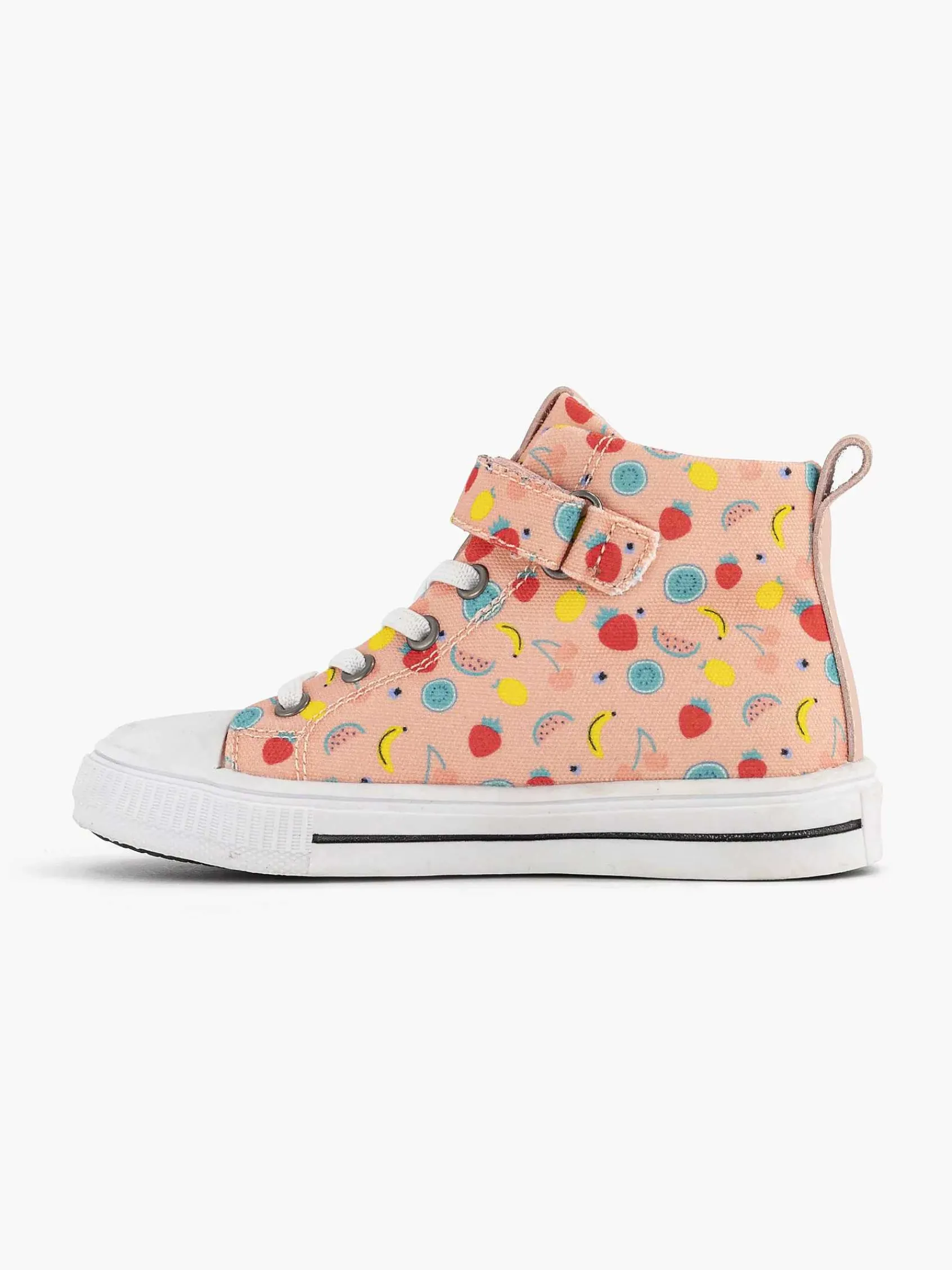 Graceland Jongensschoenen-Roze Hoge Canvas Sneaker Fruit