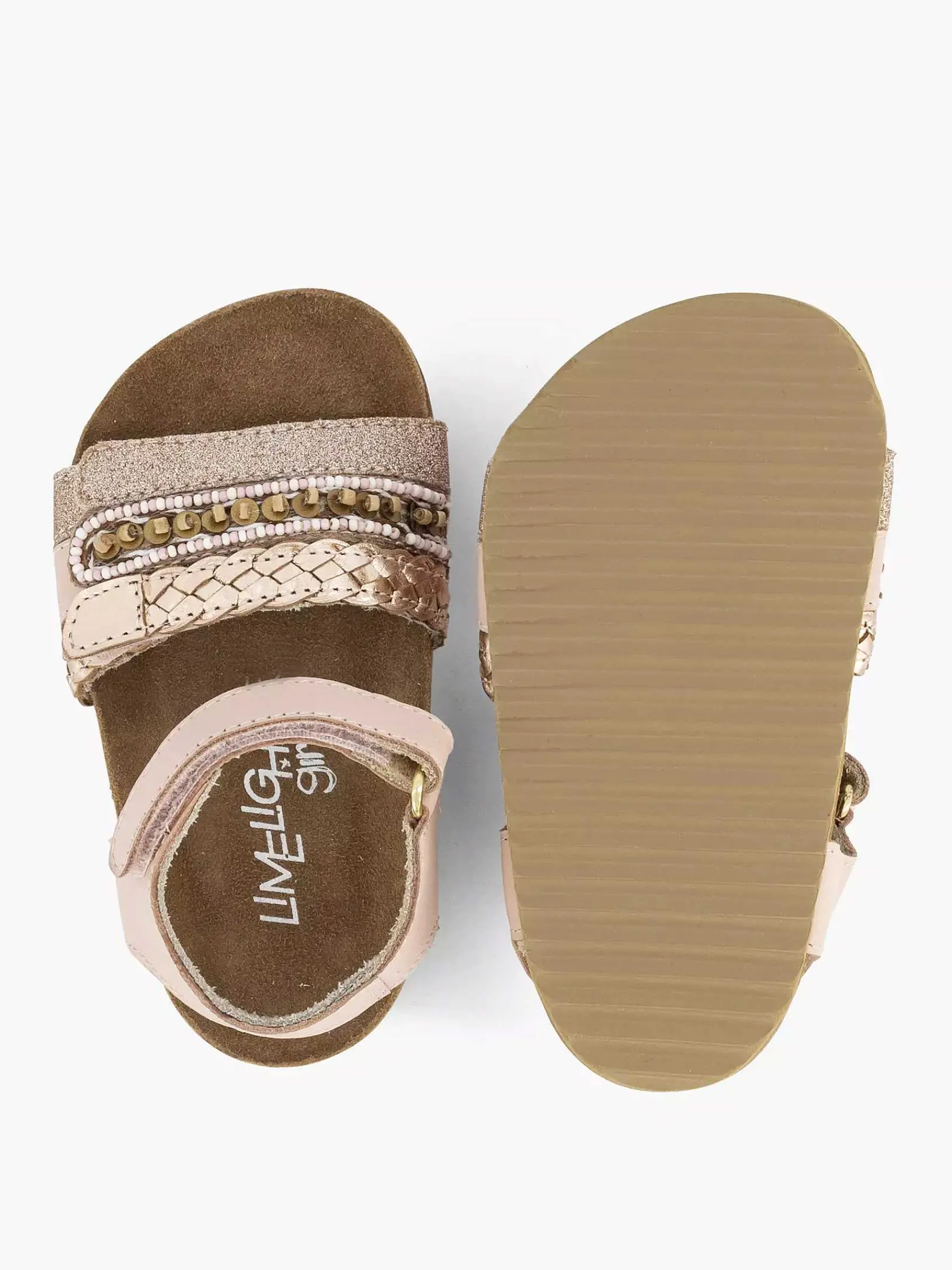Limelight girl Jongensschoenen-Roze Leren Sandal Klittenband