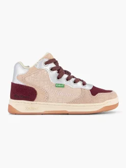 Kickers Babyschoenen-Roze Leren Sneaker