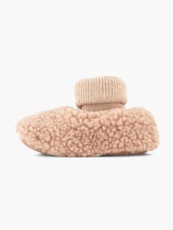 vanHaren Jongensschoenen-Roze Pantoffel Teddy