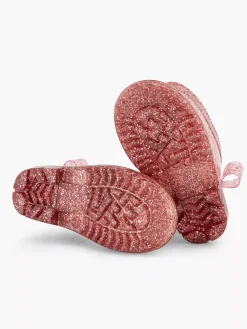 Landrover Jongensschoenen-Roze Regenlaars Glitter Strik