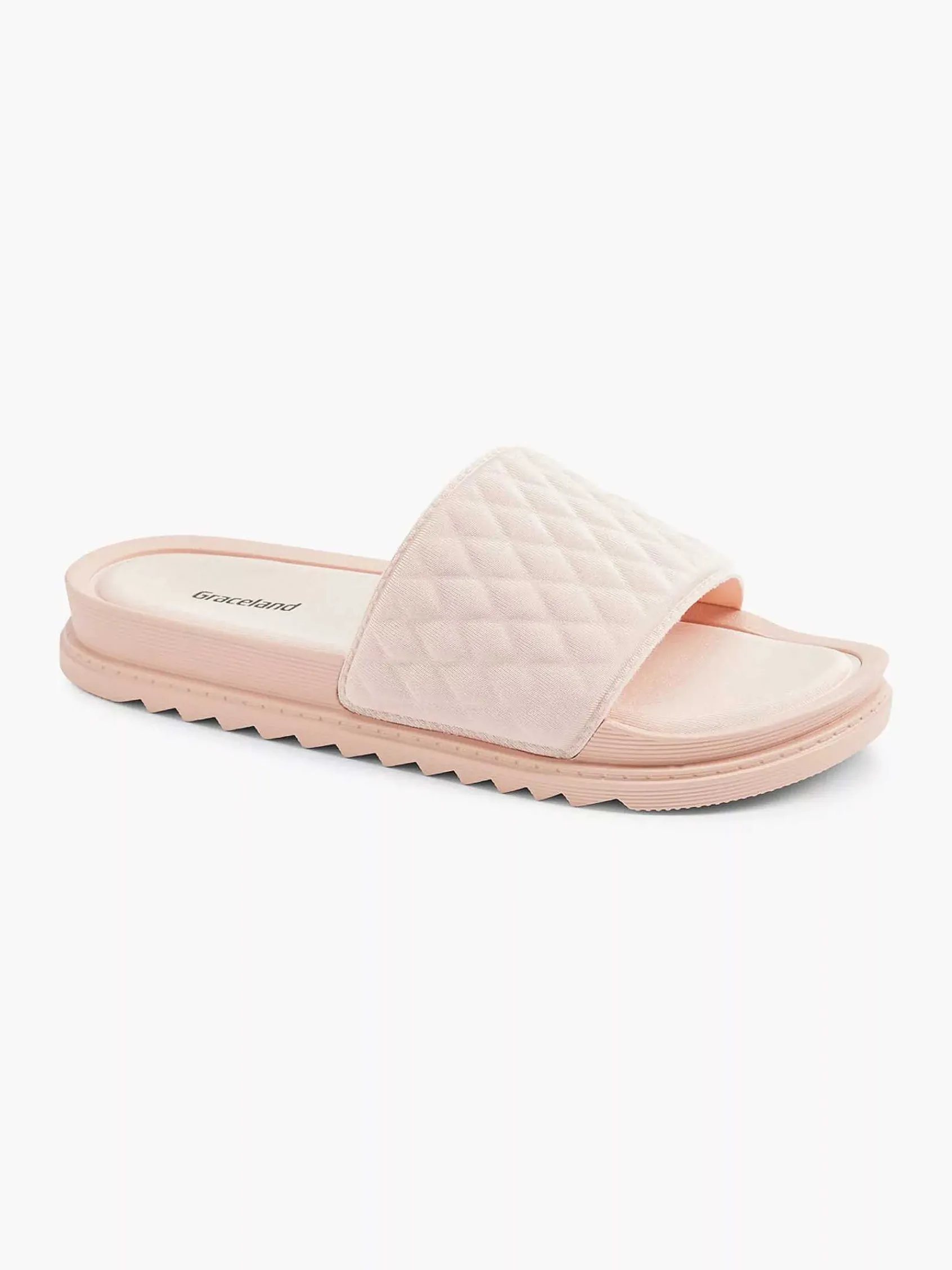 Oxmox Slippers-Roze Slipper Doorgestikt