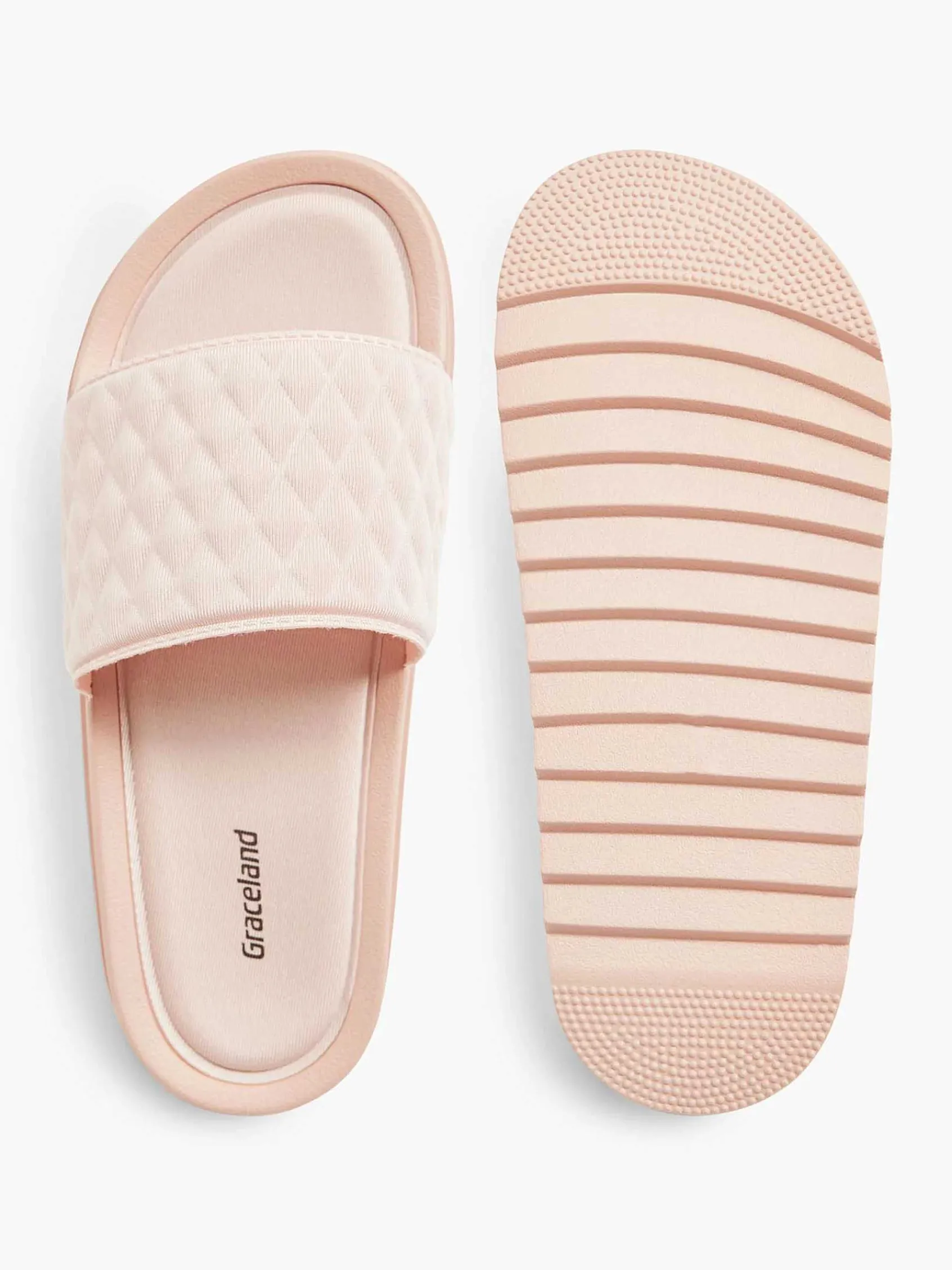 Oxmox Slippers-Roze Slipper Doorgestikt
