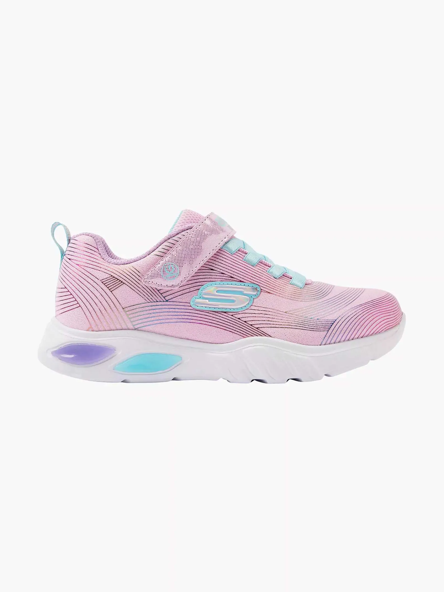 Skechers Babyschoenen-Roze Sneaker Lichtjes