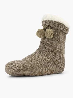 vanHaren Sokken-Taupe Huissok 36-41