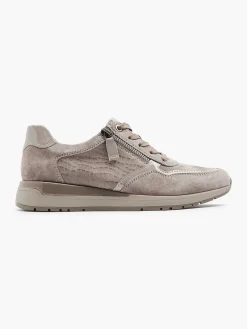 Medicus Comfort Schoenen-Taupe Leren Comfort Sneaker