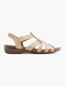 Easy Street Comfort Schoenen-Taupe Leren Sandaal