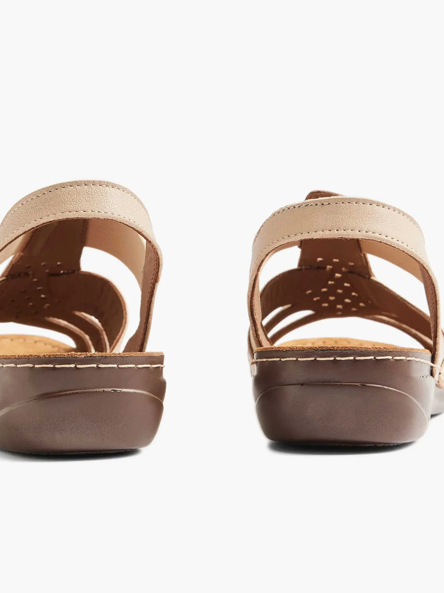 Easy Street Comfort Schoenen-Taupe Leren Sandaal