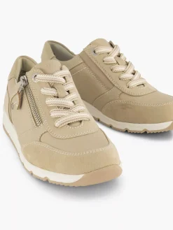 Medicus Comfort Schoenen-Taupe Leren Sneaker