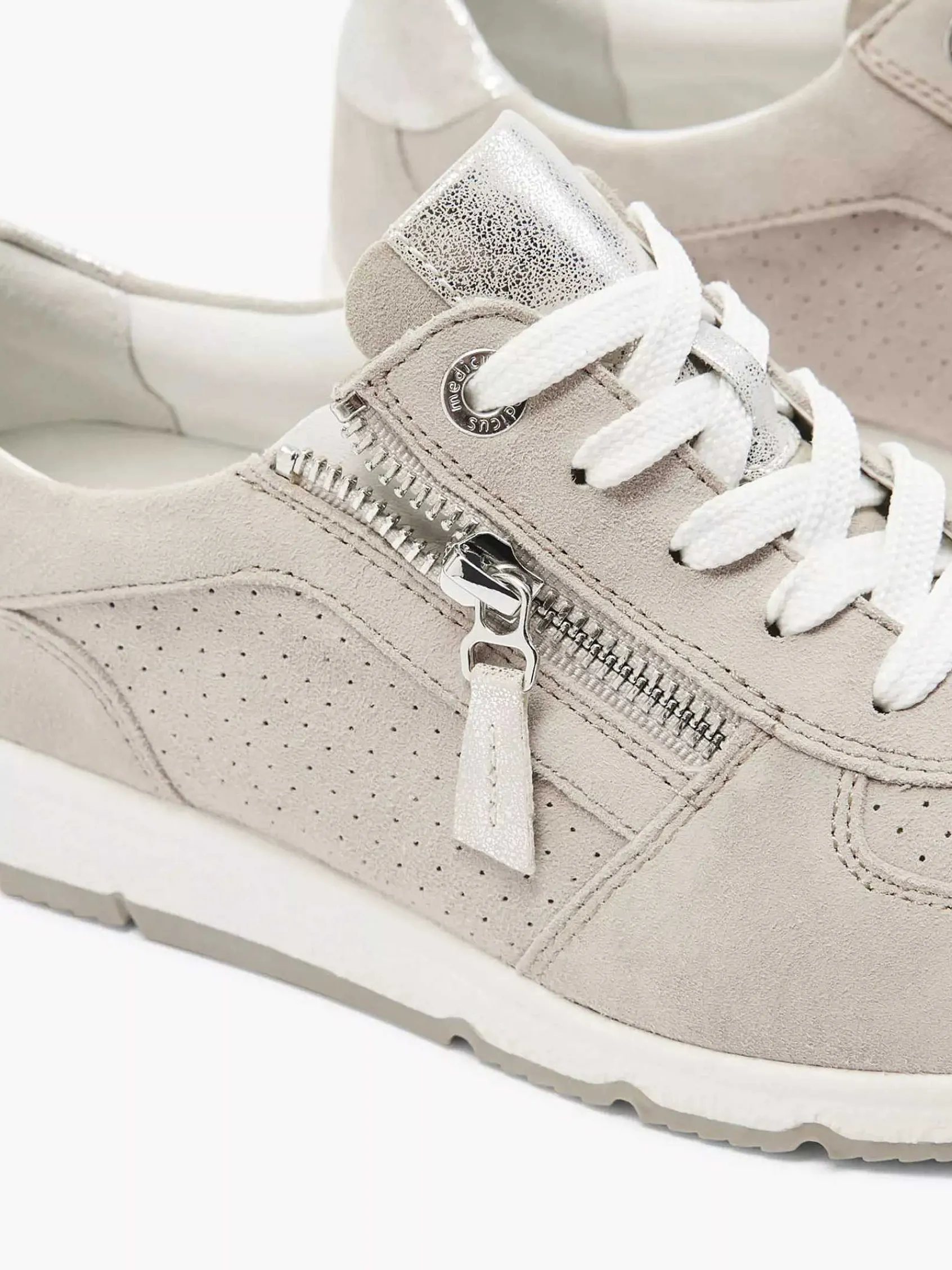 Medicus Comfort Schoenen-Taupe Leren Sneaker