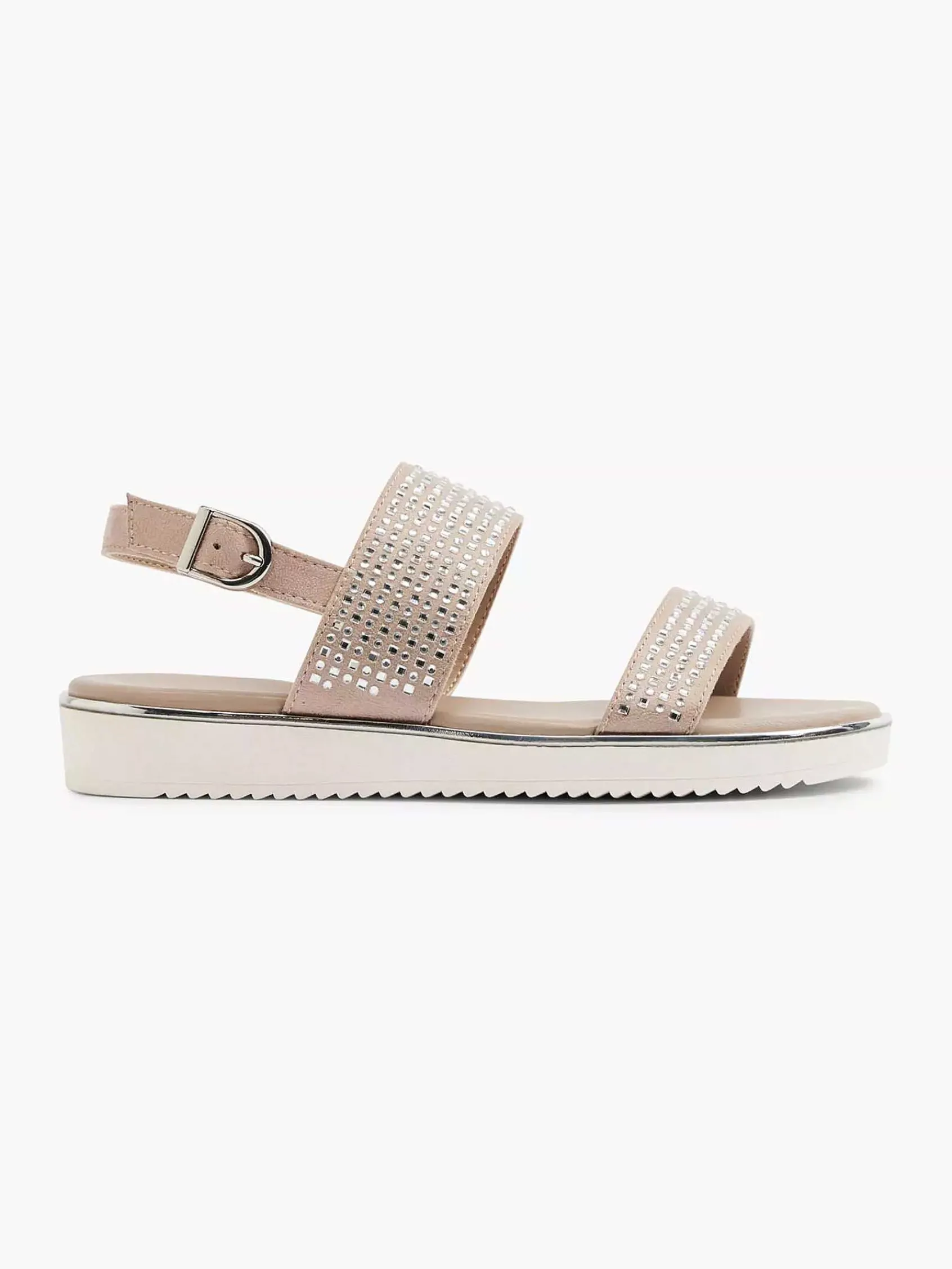Graceland Sandalen-Taupe Sandaal Sierketting
