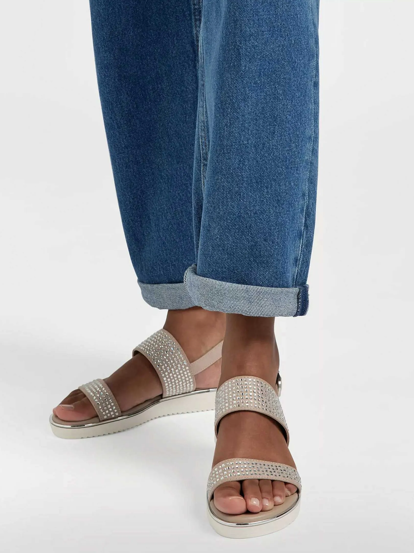 Graceland Sandalen-Taupe Sandaal Sierketting