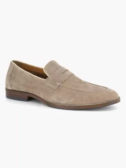 AM SHOE Instappers-Taupe Suede Instapper