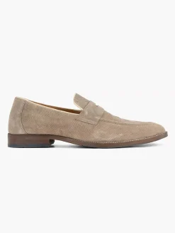 AM SHOE Instappers-Taupe Suede Instapper