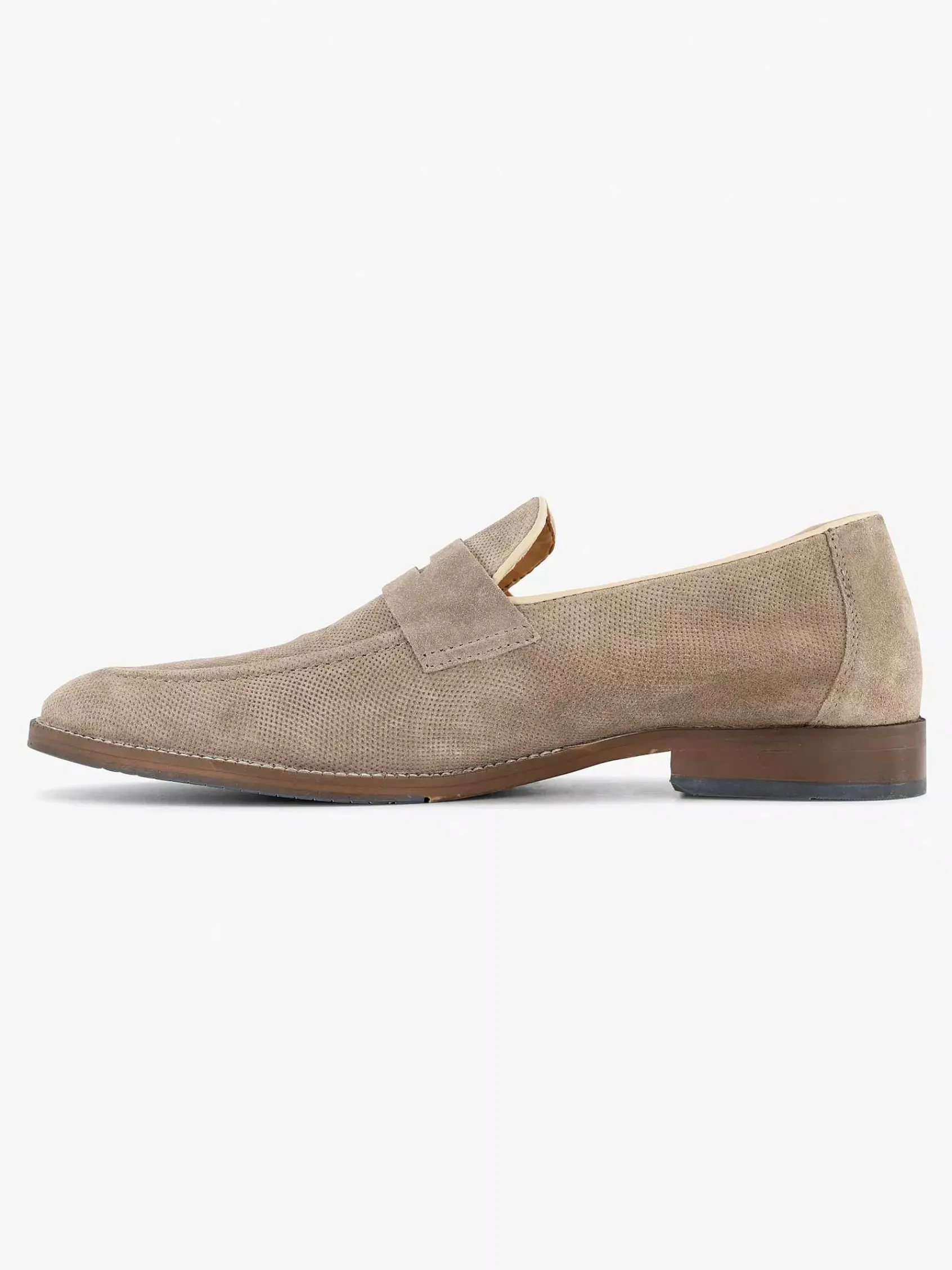 AM SHOE Instappers-Taupe Suede Instapper