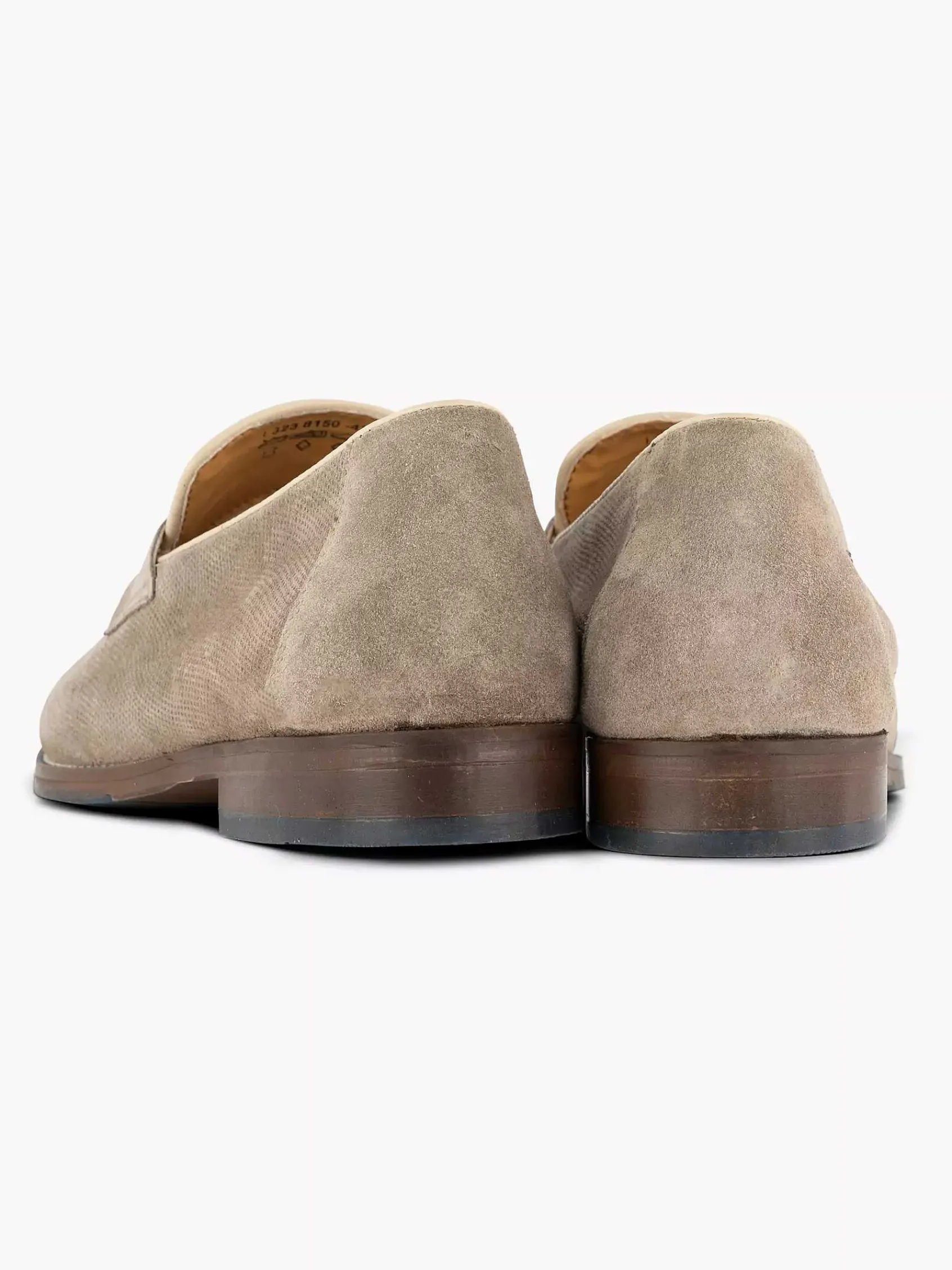 AM SHOE Instappers-Taupe Suede Instapper