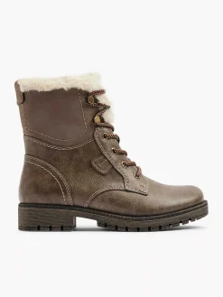 Easy Street Enkellaarzen & Boots-Taupe Veterboot