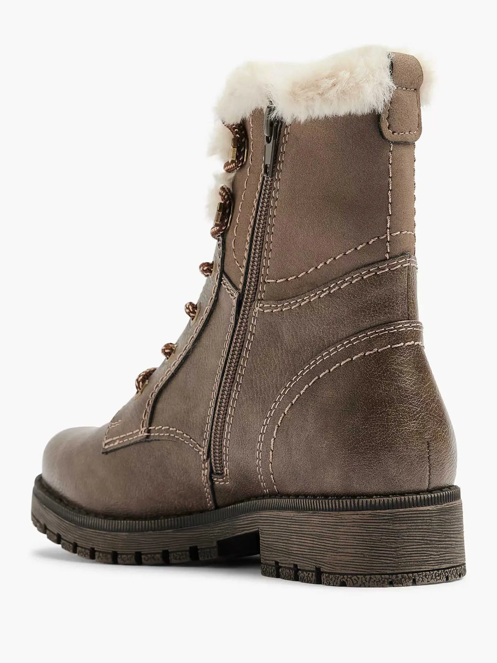 Easy Street Enkellaarzen & Boots-Taupe Veterboot