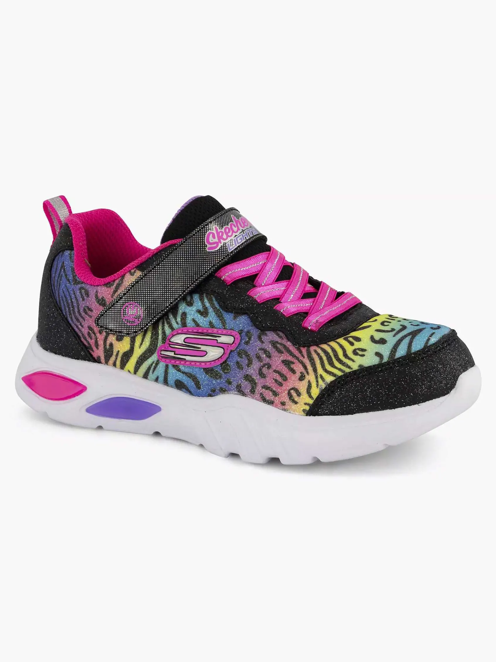 Skechers Jongensschoenen-Veelkleurige Sneaker Lichtjes