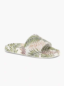 Blue Fin Jongensschoenen-Wit/ Groene Slipper Bladeren