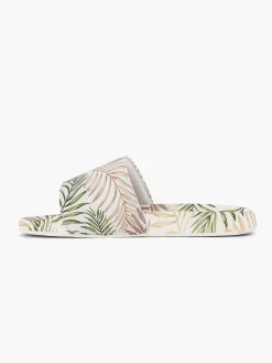 Blue Fin Jongensschoenen-Wit/ Groene Slipper Bladeren