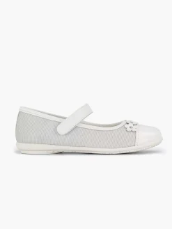 Graceland Babyschoenen-Witte Ballerina Bloemen