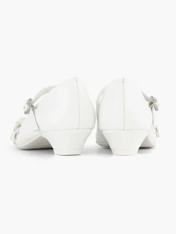 Cupcake Couture Jongensschoenen-Witte Ballerina Bloemetjes