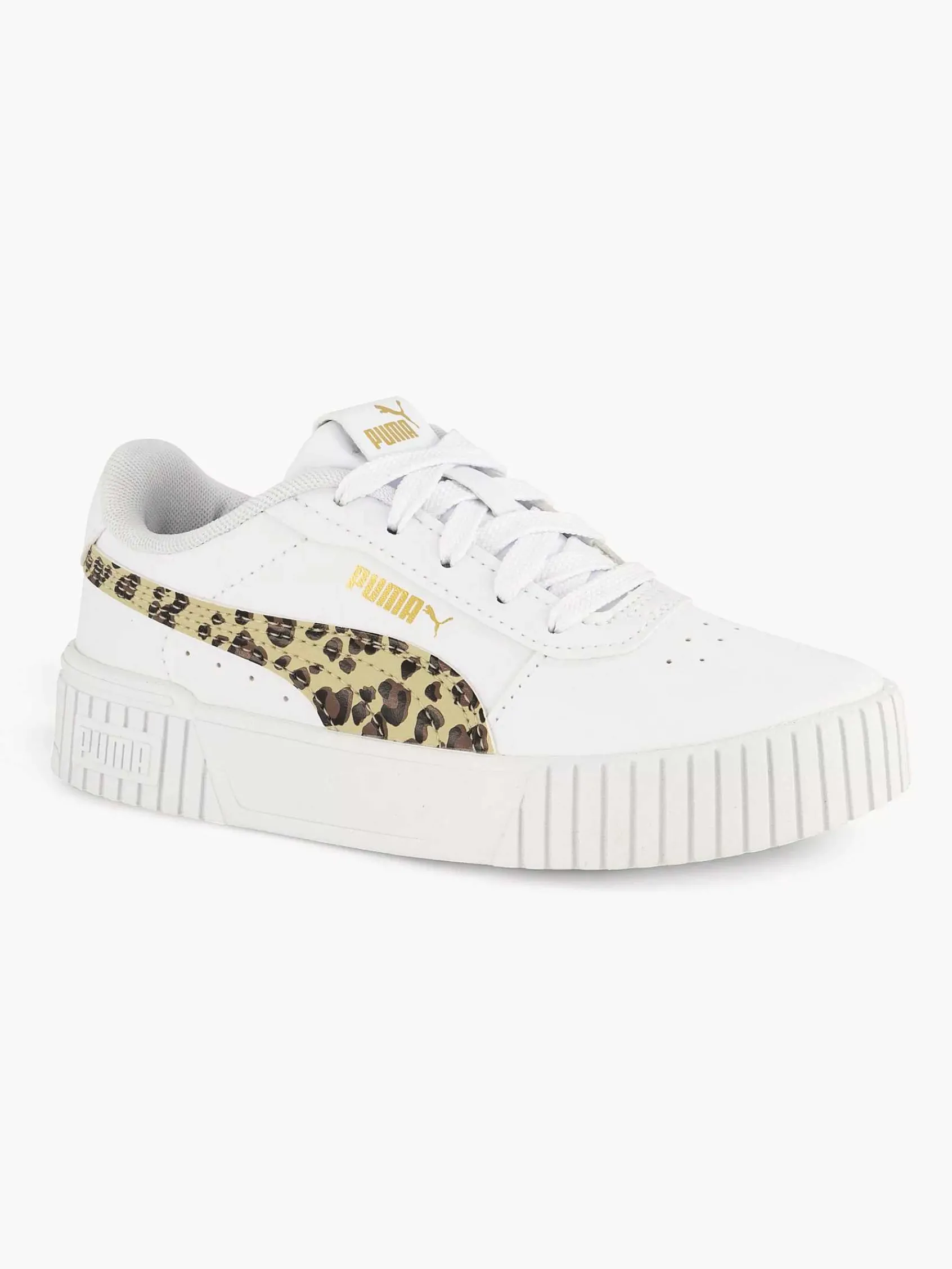 Puma Jongensschoenen-Witte Carina 2.0 Animal Update Ps