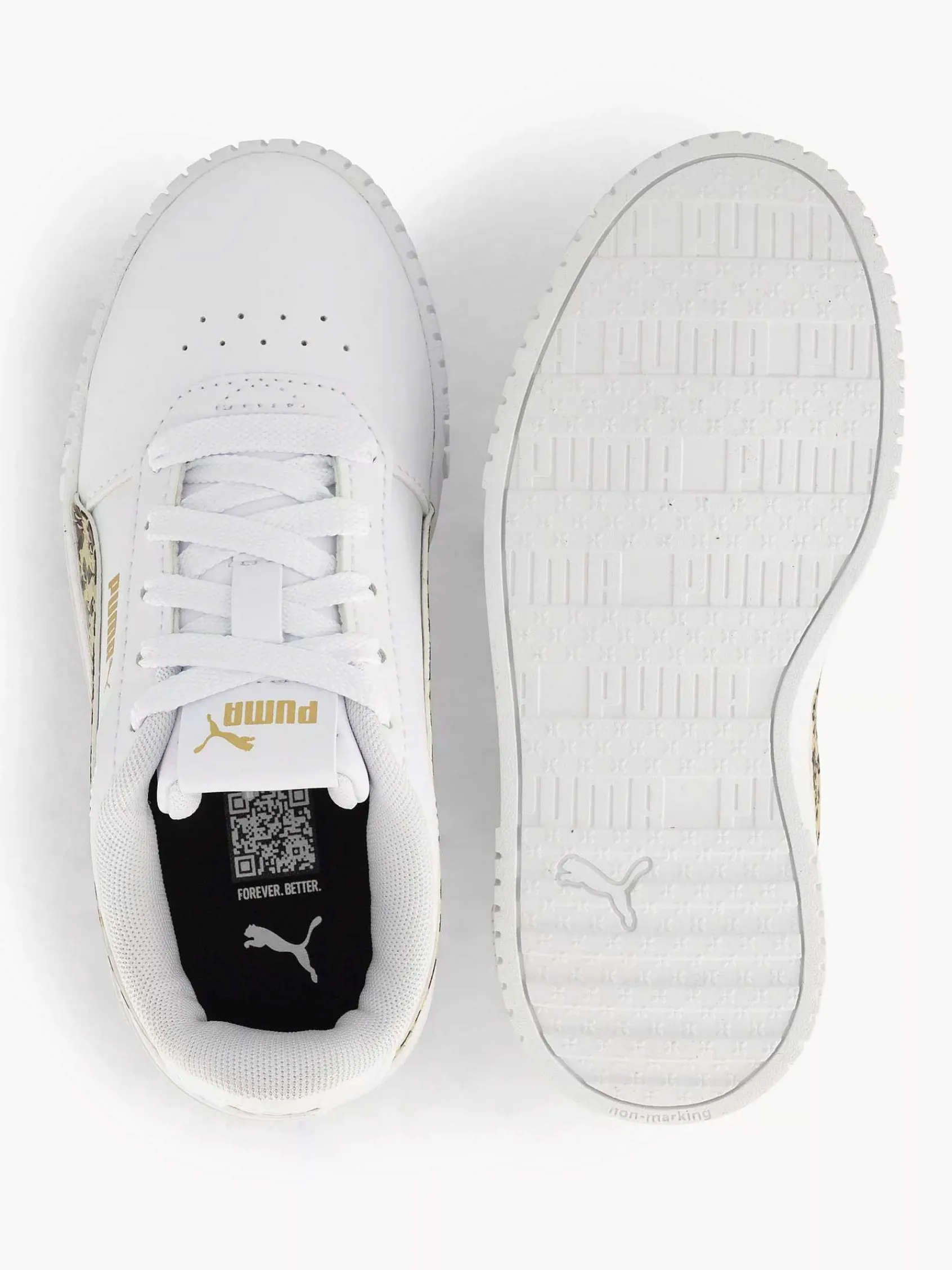 Puma Jongensschoenen-Witte Carina 2.0 Animal Update Ps
