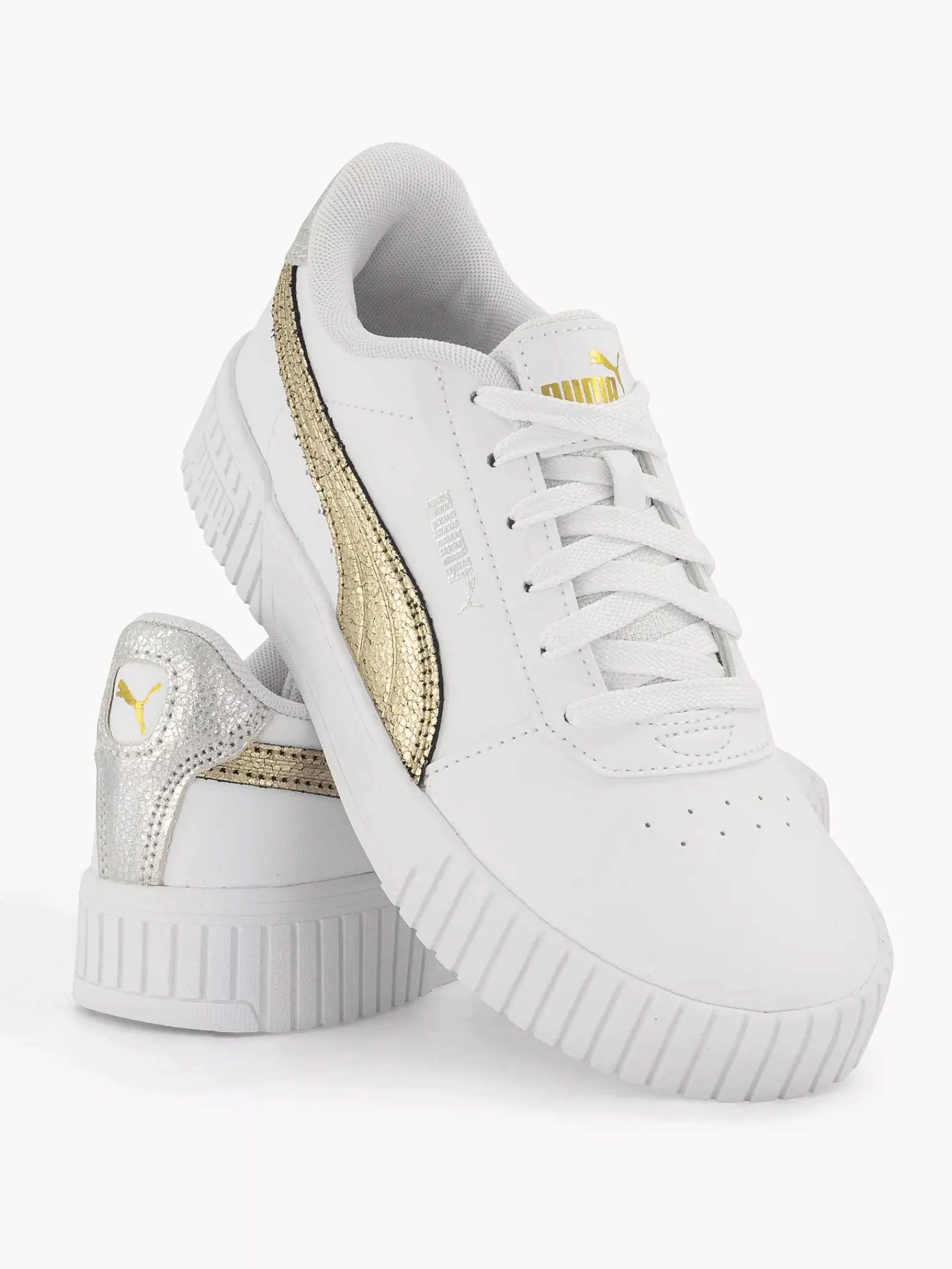 Puma Sneakers-Witte Carina 2.0 Metallic Shine