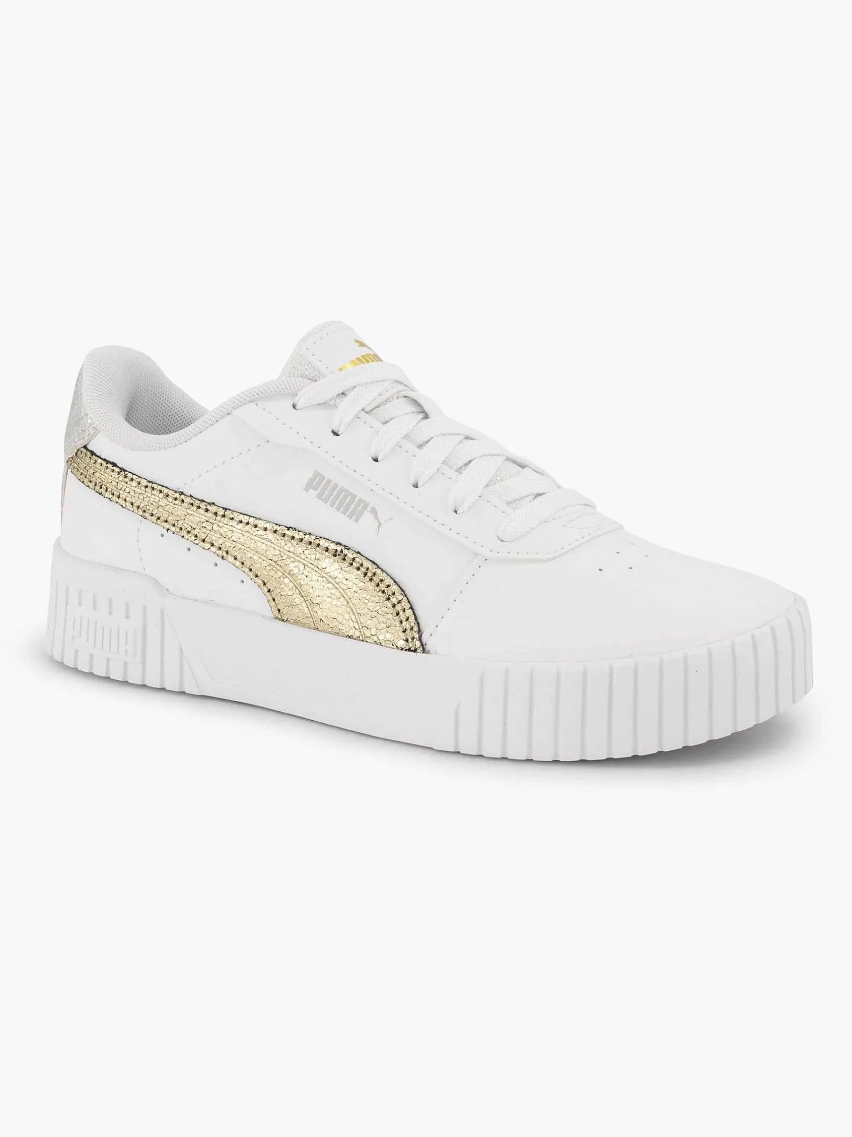 Puma Sneakers-Witte Carina 2.0 Metallic Shine