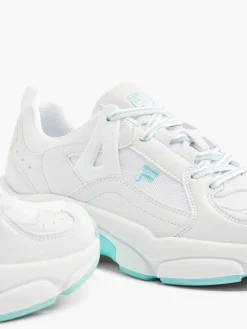 FILA Sneakers-Witte Chunky Sneaker Turqoise Zool