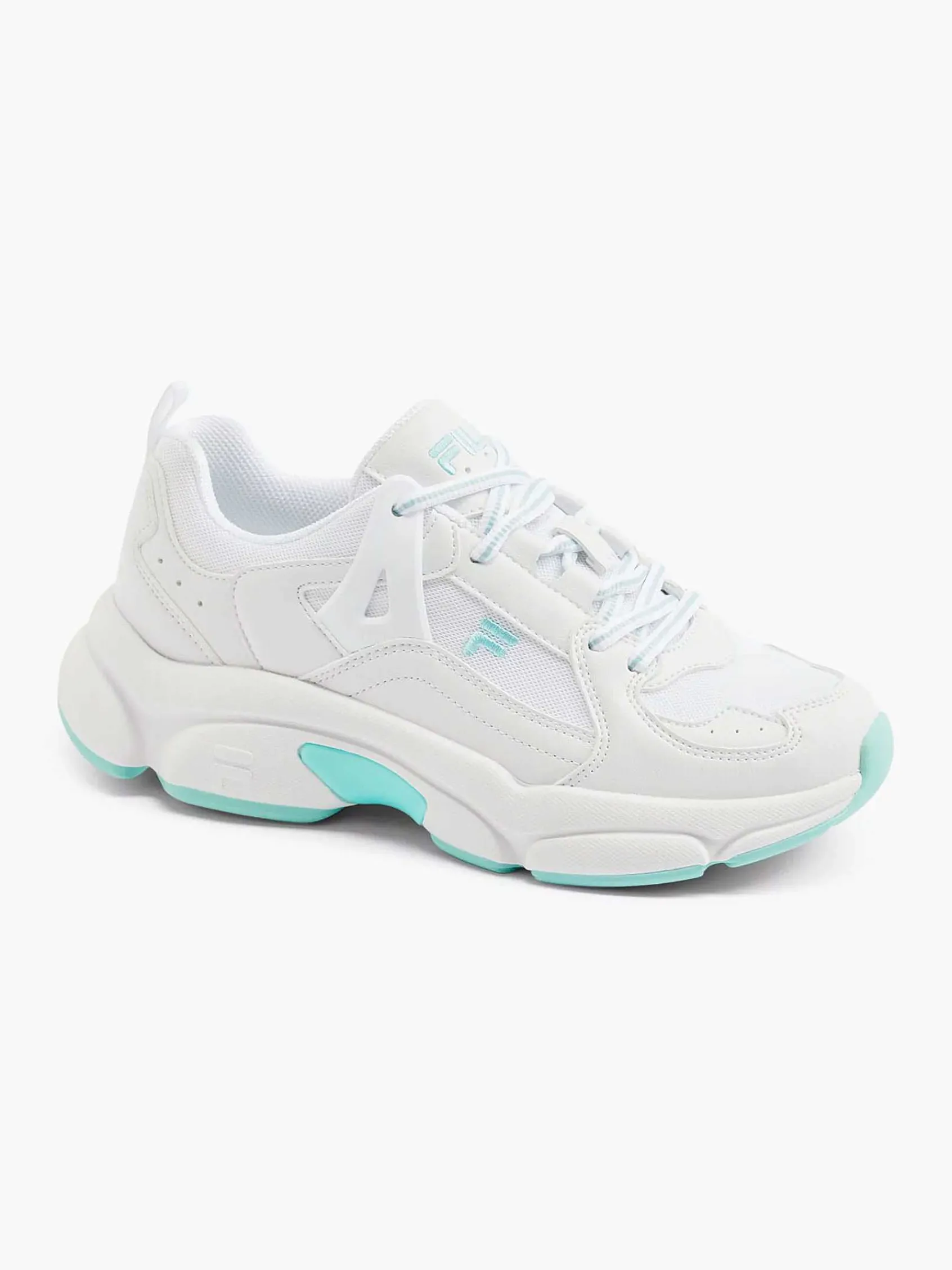 FILA Sneakers-Witte Chunky Sneaker Turqoise Zool