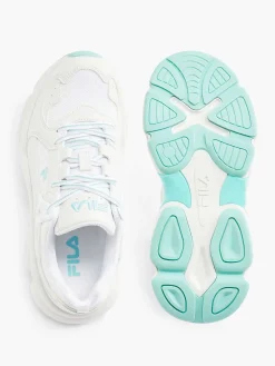 FILA Sneakers-Witte Chunky Sneaker Turqoise Zool