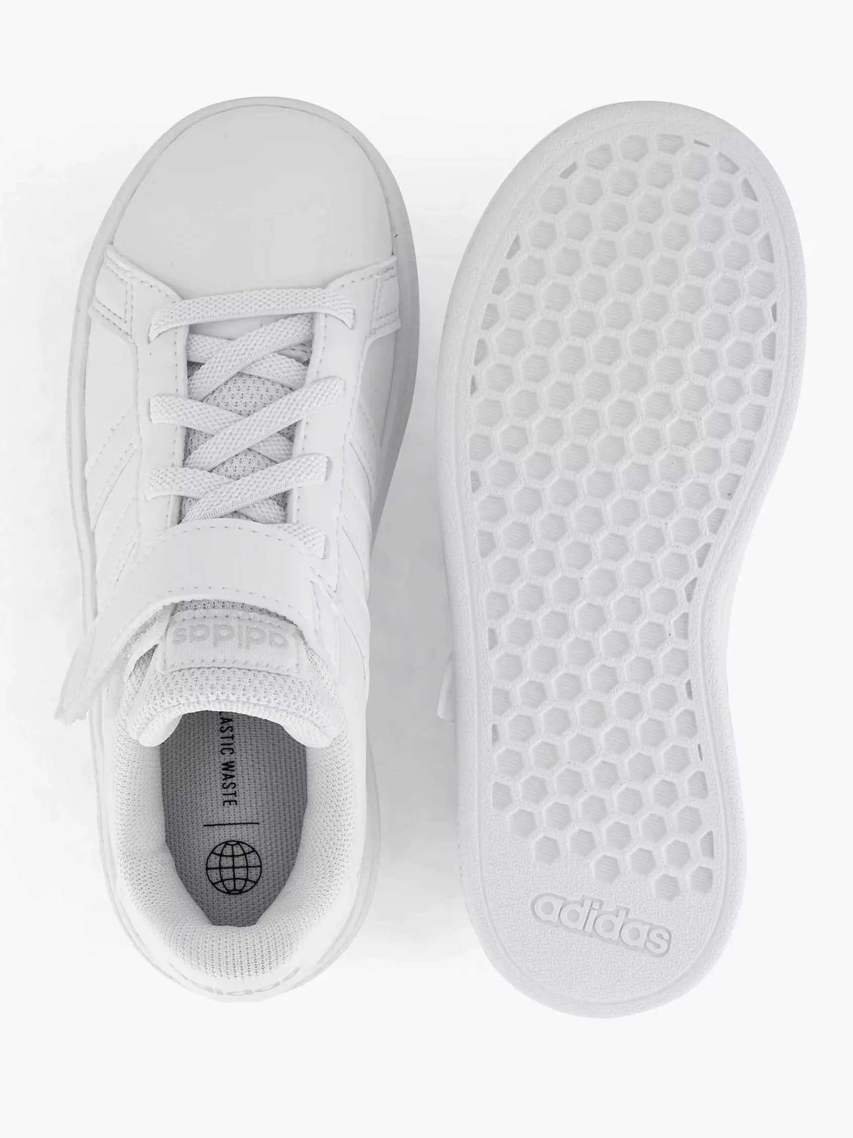 adidas Babyschoenen-Witte Grand Court 2.0 El K