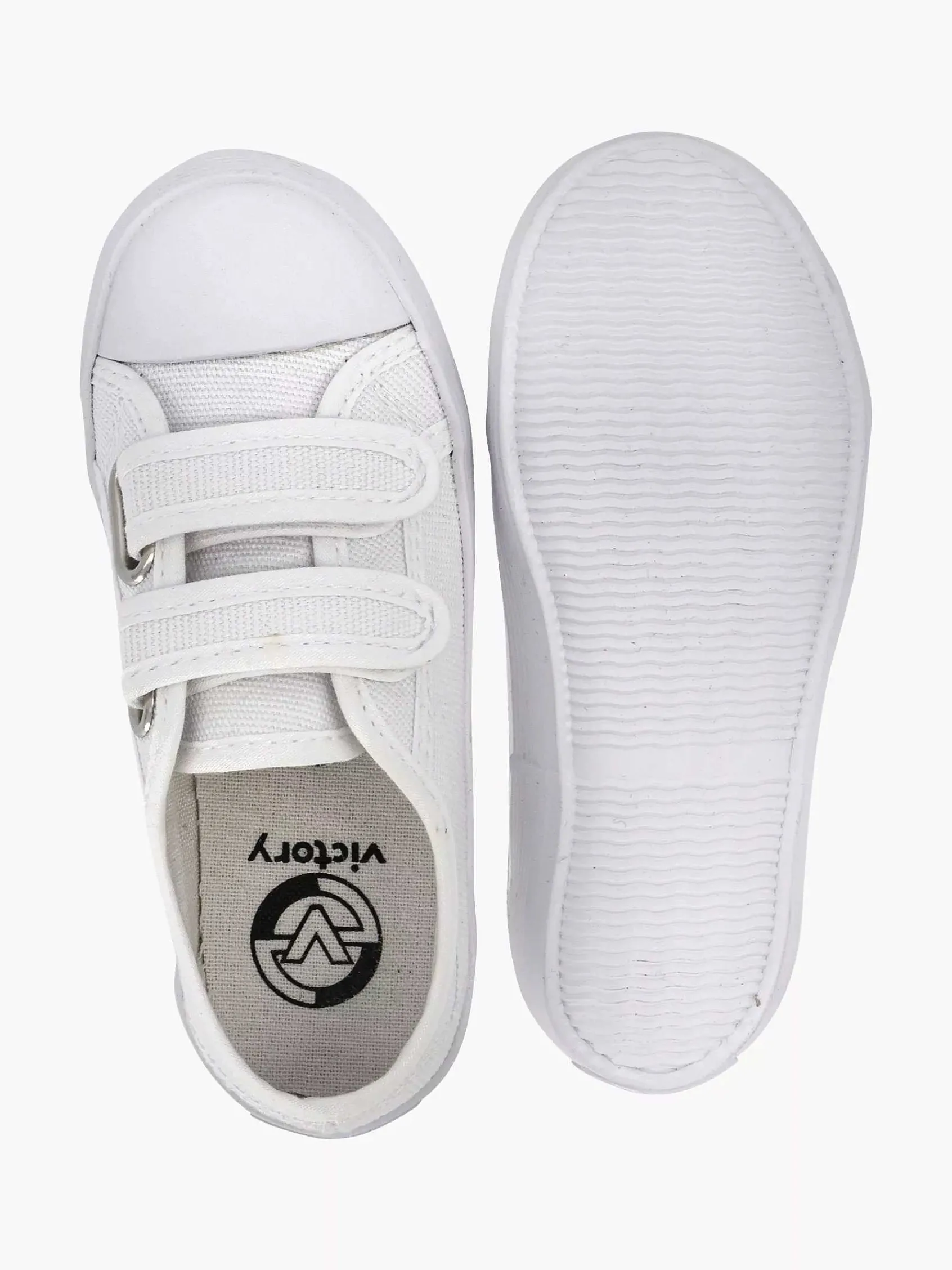 Vty Babyschoenen-Witte Gymschoen Klittenband