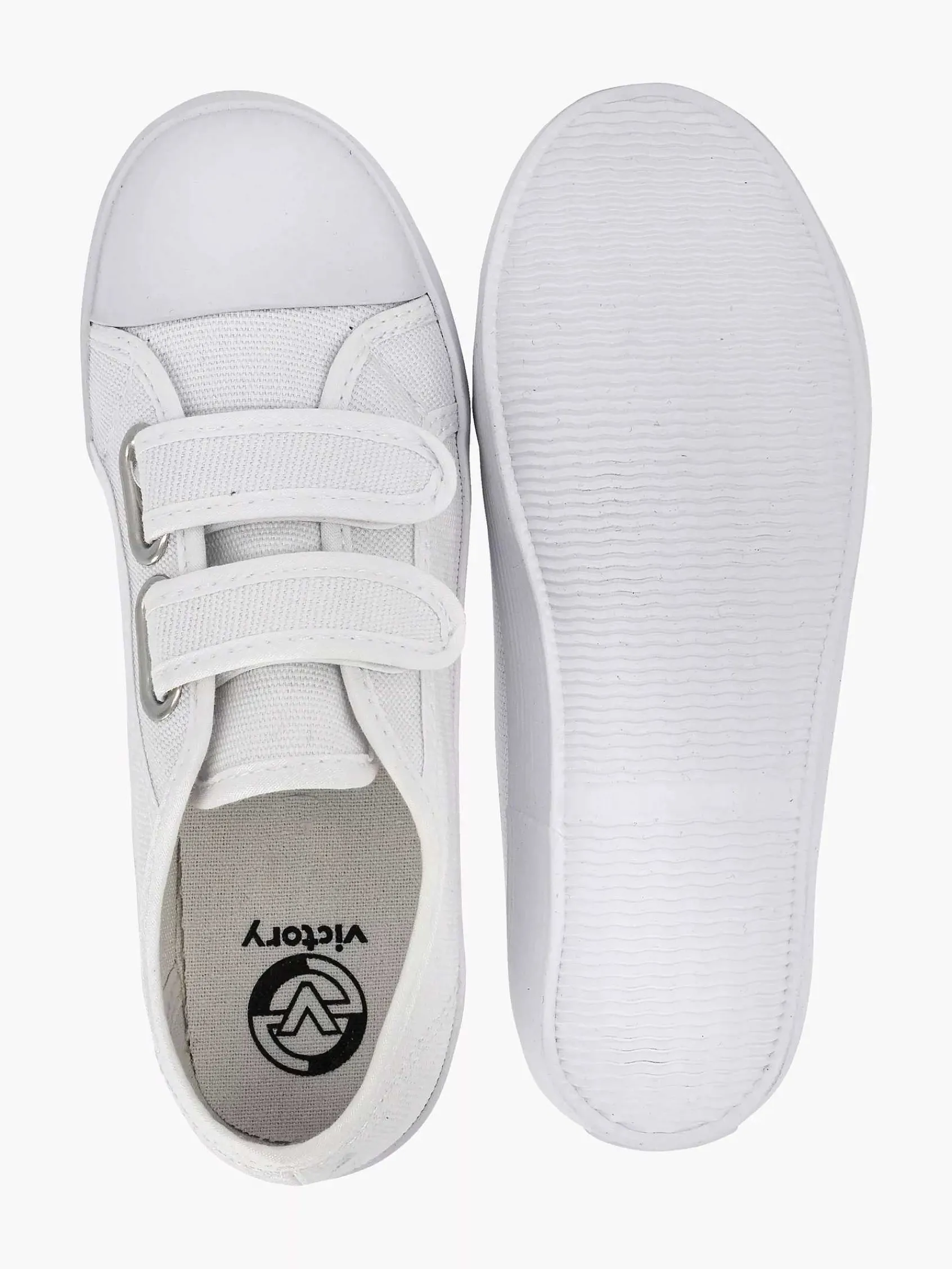 Vty Babyschoenen-Witte Gymschoen Klittenband