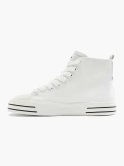Graceland Sneakers-Witte Hoge Canvas Sneaker Hartje