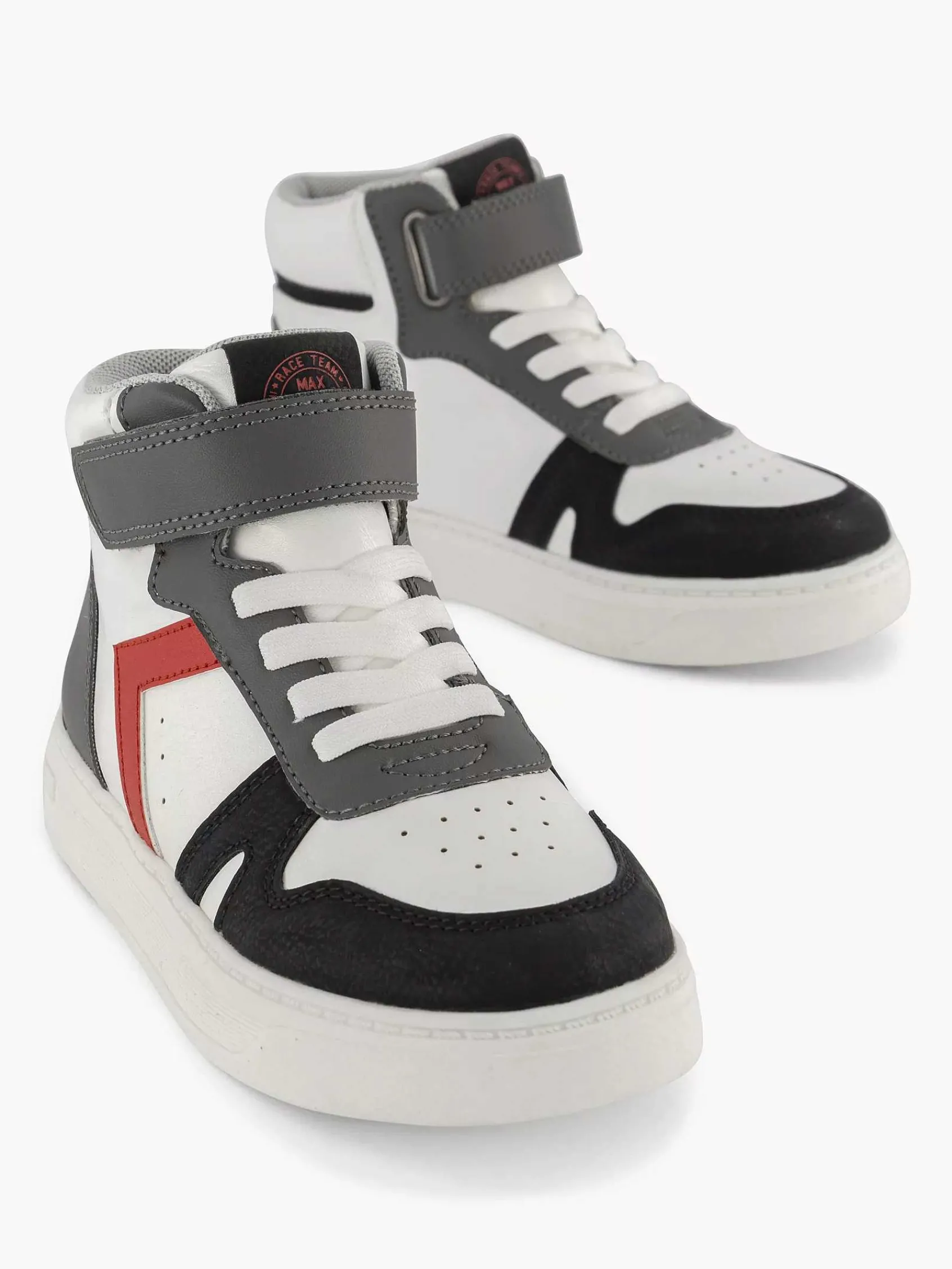 Vty Jongensschoenen-Witte Hoge Sneaker