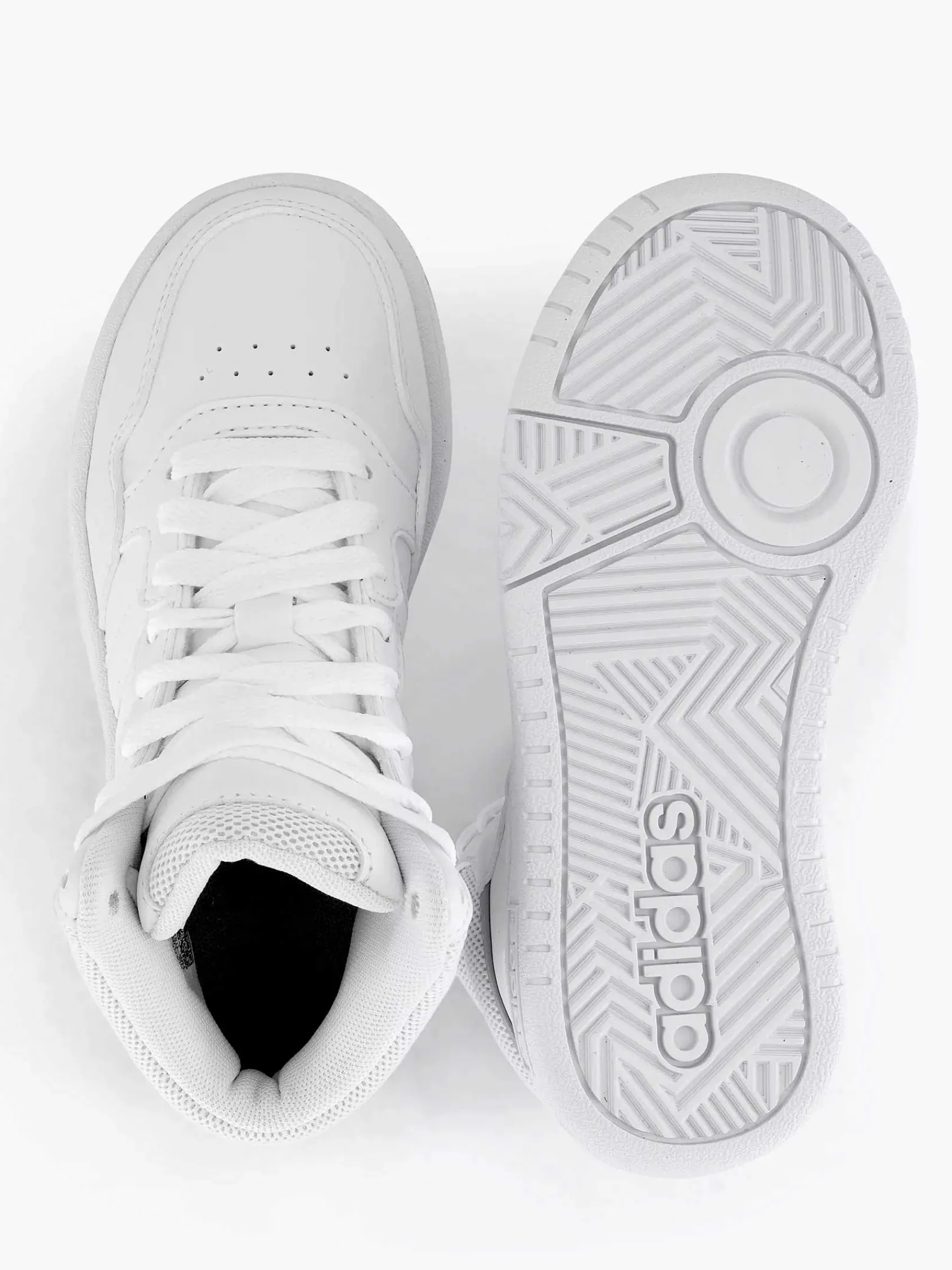 adidas Jongensschoenen-Witte Hoops Mid 3.0 K