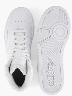 adidas Jongensschoenen-Witte Hoops Mid 3.0 K